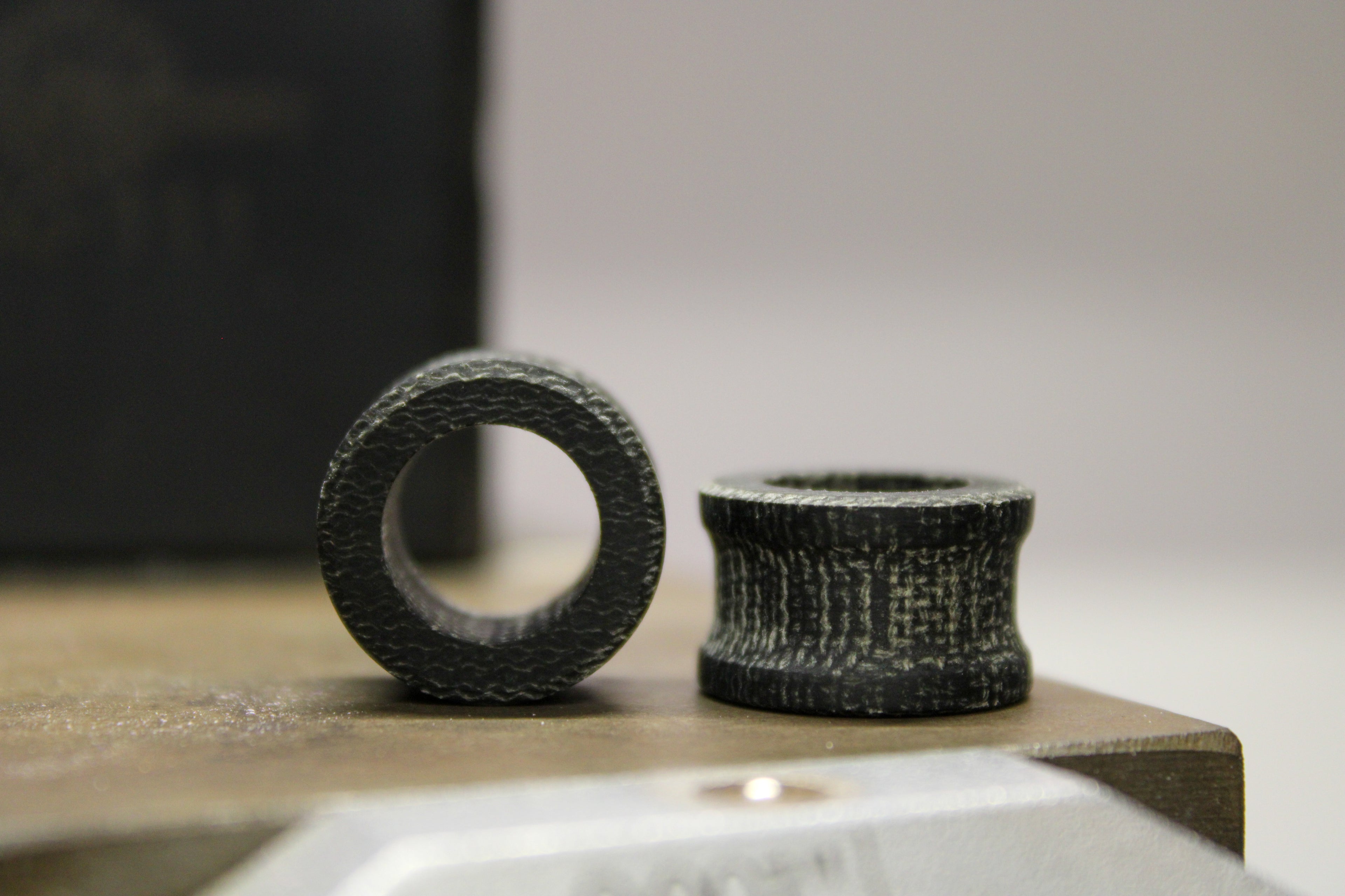 Black Canvas Micarta Tunnels