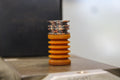 Butterscotch canvas micarta fullsize bead and twist superconductor spacer