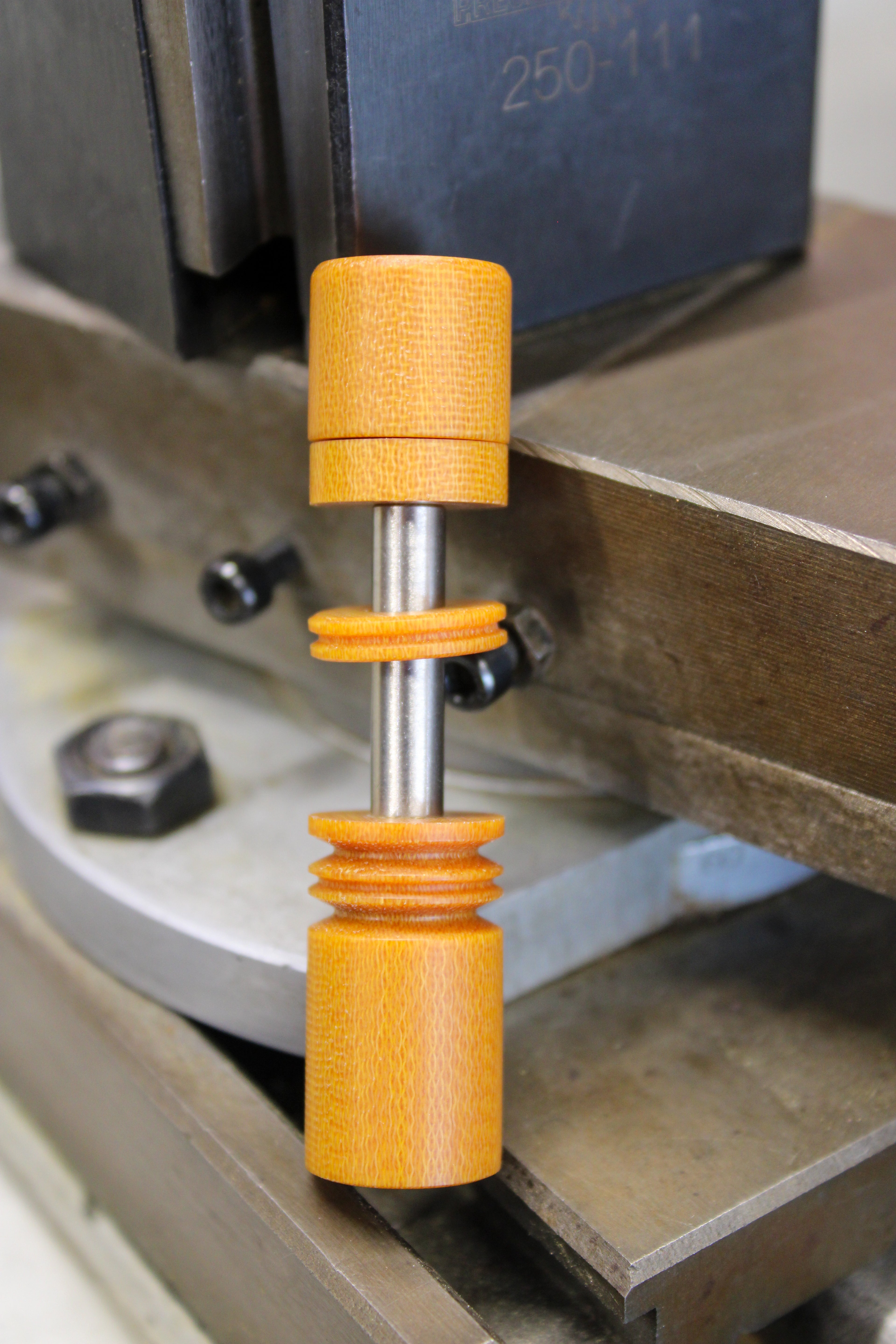 Butterscotch Canvas Micarta Syclone and Grooved Spacer