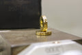 Stoned Brass Spacer Pair