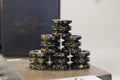 Black and Brass Thick Mini Beads